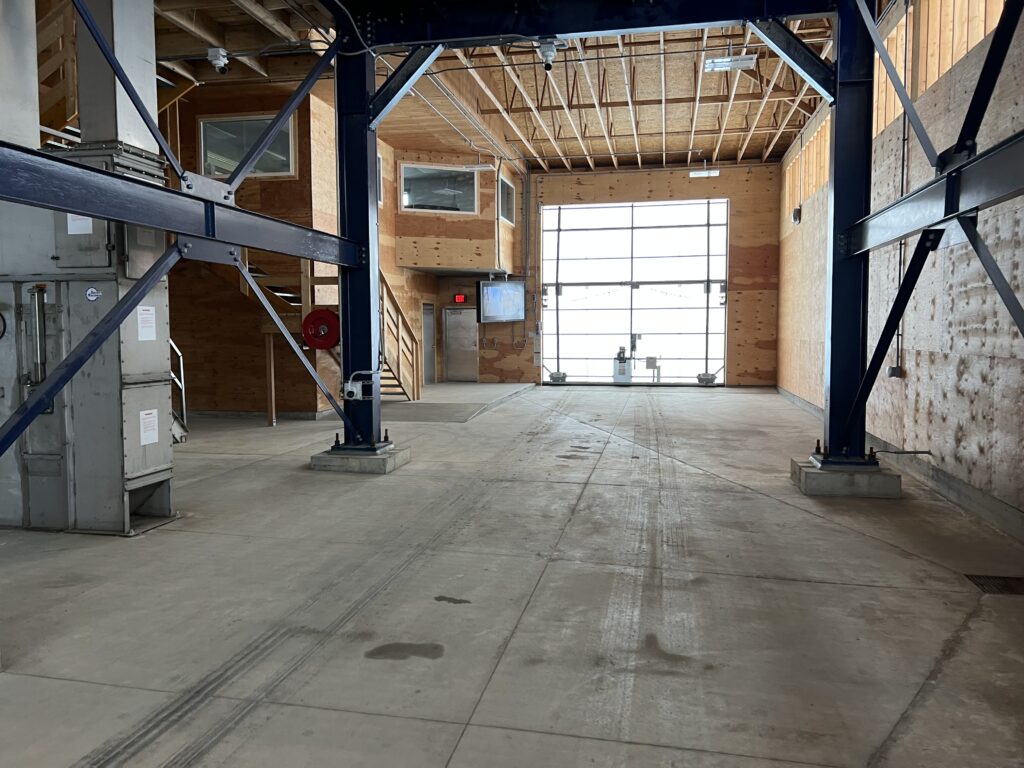 Area for Loading fertilizer inside a Stueve Fertilizer building