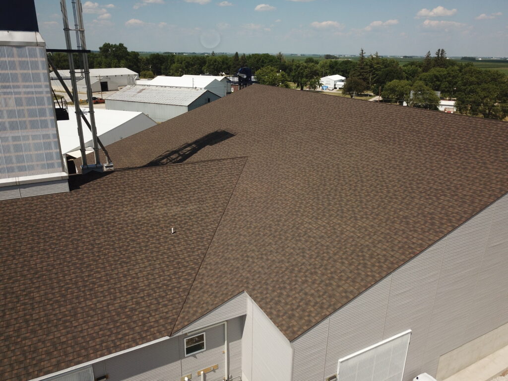 Fertilizer storage building with optional derca plus metal roof in town