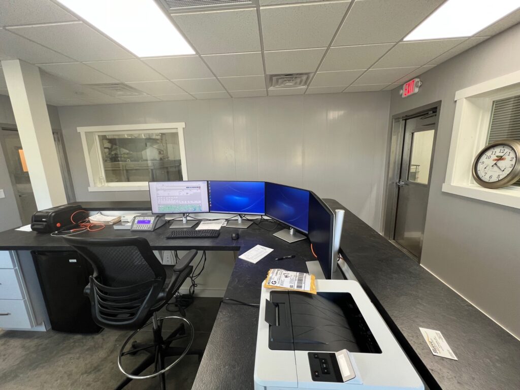 Trusscore wall panels in fertilizer plant control room