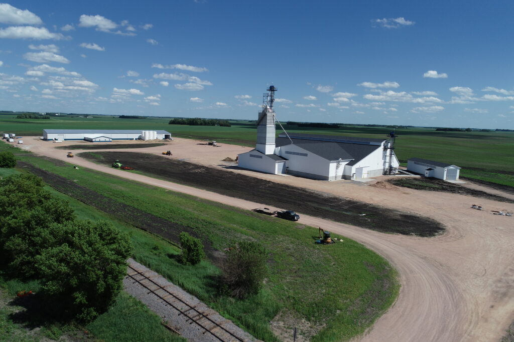 Aerial Photo of a dry fertilizer building in Minnesota