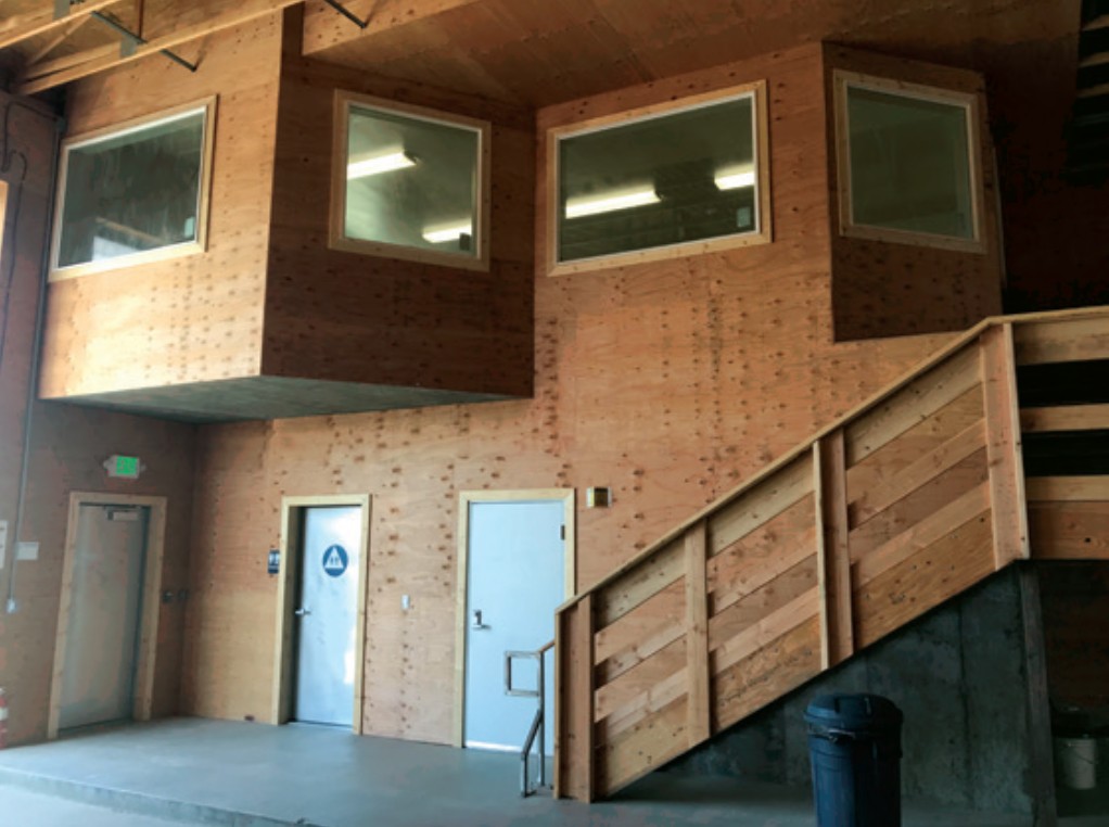 Elevated control room at fertilizer blending building
