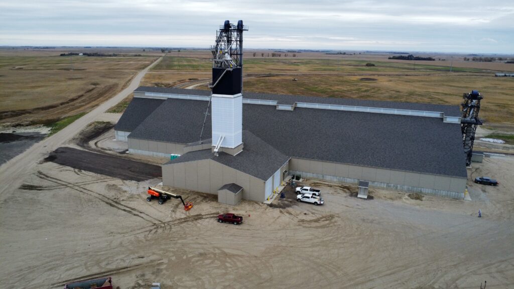 large fertilizer storage building