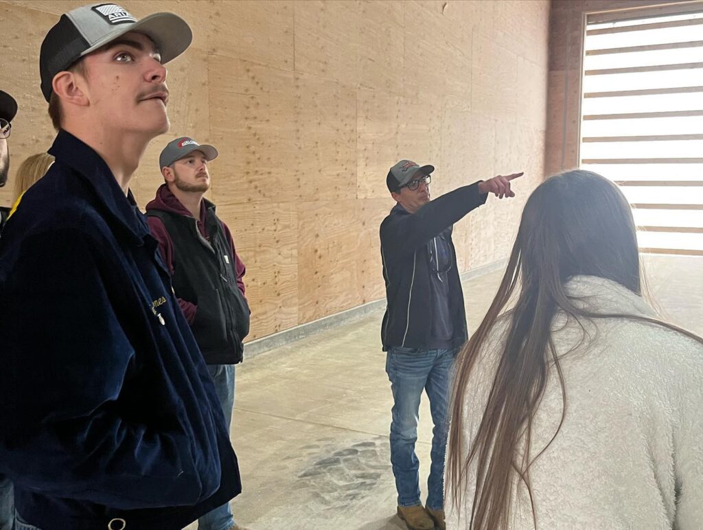 Ag students visit fertilizer blending and storage building