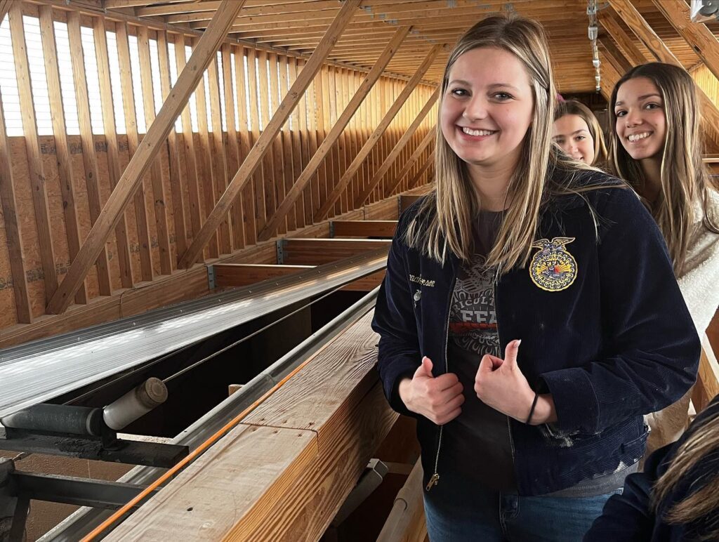 FFA students tour dry fertilizer storage building