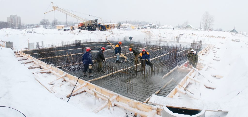 fertilizer building construction process in winter